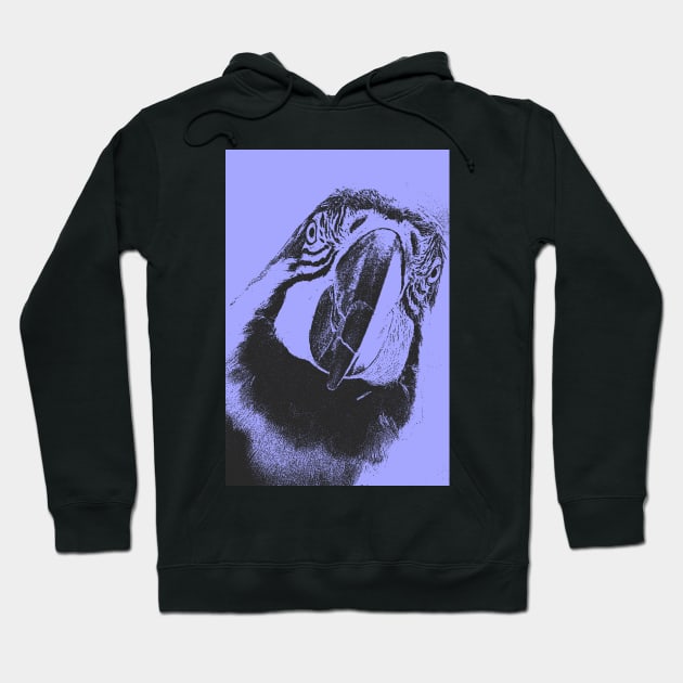 Macaw Bird Bitmap Effect Hoodie by Animalloova